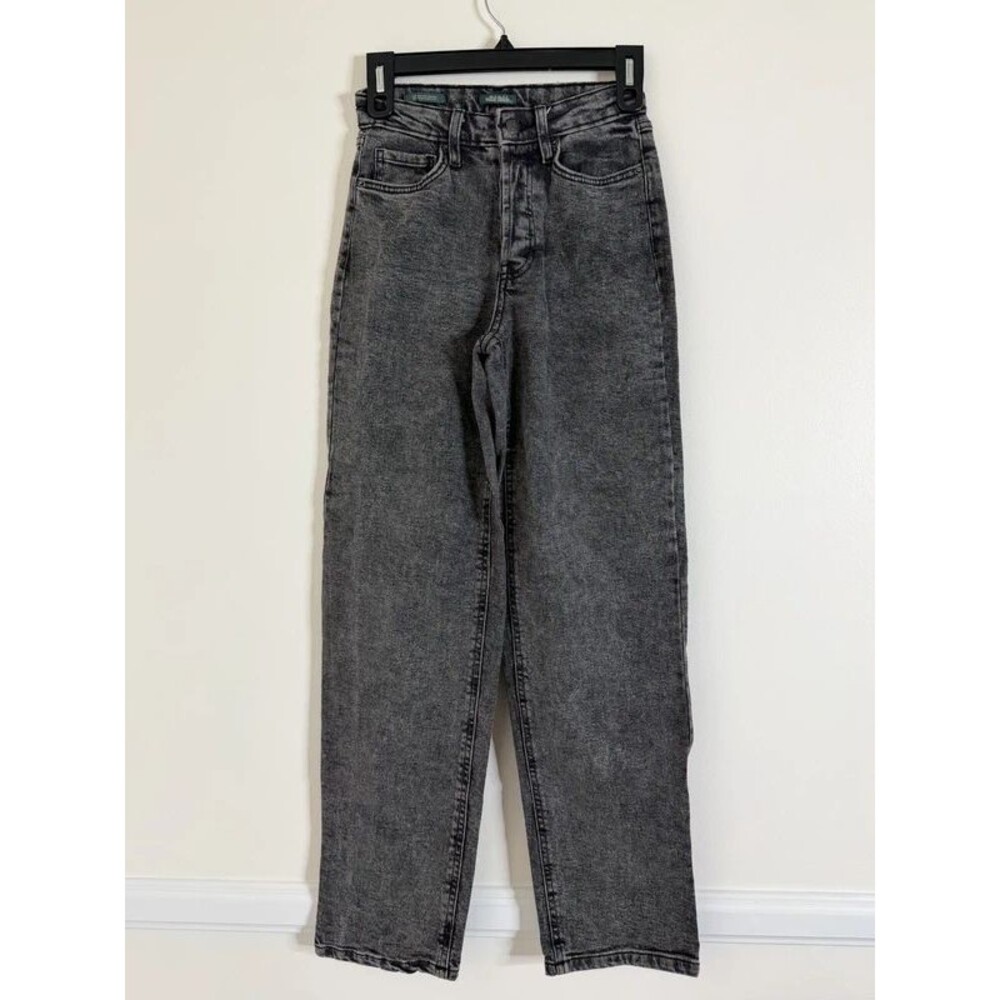 Wild Fable Women’s Size 0 Super High Rise Straight Jeans Black Acid Wash Y2K